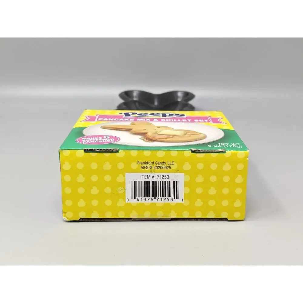 Peeps Easter Bunny Shaped Pancake Mix and Metal Bunny Skillet Set